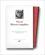 Cover of: Œuvres complètes by Blaise Pascal