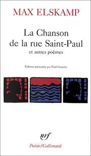 Cover of: La chanson de la rue Saint-Paul