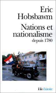 Cover of: Nations et nationalisme depuis 1780
