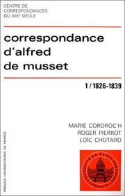 Cover of: Correspondance d'Alfred de Musset