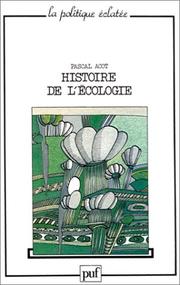 Cover of: Histoire de l'écologie