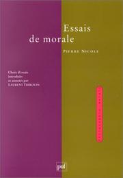 Cover of: Essais de morale
