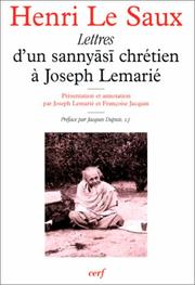 Cover of: Lettres d'un sannyasi chrétien à Joseph Lemarié