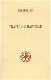 Cover of: Traité du baptême