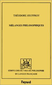 Cover of: Mélanges philosophiques