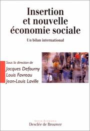 Cover of: Insertion et nouvelle économie sociale: un bilan international