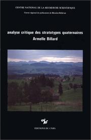 Analyse critique de stratotypes quaternaires by Armelle Billard