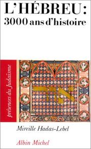 Cover of: L' hébreu, trois mille ans d'histoire