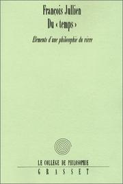 Cover of: Du "temps": eléments d'une philosophie du vivre
