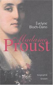 Cover of: Madame Proust by Evelyne Bloch-Dano
