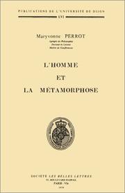 Cover of: L' homme et la métamorphose
