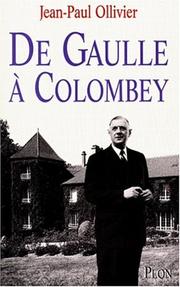 Cover of: De Gaulle à Colombey