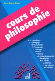 Cover of: Cours de philosophie