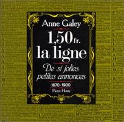 Cover of: 1.50 fr. la ligne: de si jolies petites annonces, 1870-1900
