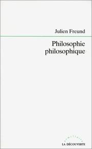 Cover of: Philosophie philosophique