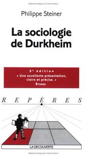 Cover of: Sociologie de Durkeim