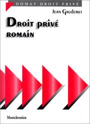 Cover of: Droit privé romain
