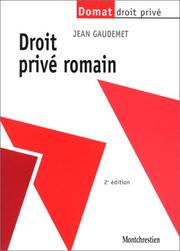 Cover of: Le Droit privé romain