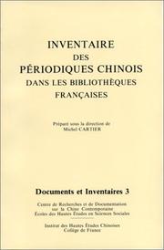 Cover of: Inventaire des périodiques chinois dans les bibliothèques françaises