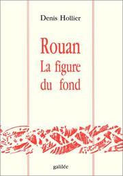 Cover of: Rouan, la figure du fond
