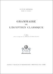 Grammaire de l'égyptien classique by Gustave Lefebvre