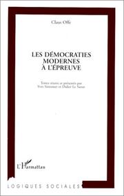 Cover of: Les démocraties modernes à l'épreuve