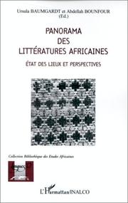 Cover of: Panorama des littératures africaines: états des lieux et perspectives : actes de la journée d'études du 28 novembre 1998