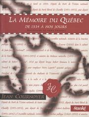 Cover of: La mémoire du Québec: de 1534 à nos jours : répertoire de noms propres
