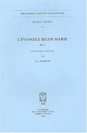 L'Evangile selon Marie by Anne Pasquier