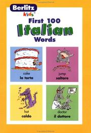 Cover of: First 100 Italian words