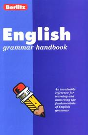 Cover of: Berlitz English grammar handbook