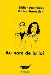 Cover of: Au nom de la loi