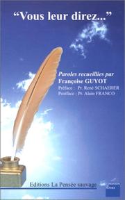 Cover of: Vous leur direz-- by Françoise Guyot