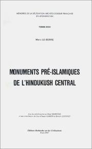 Cover of: Monuments pré-islamiques de l'Hindukush central