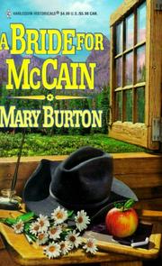 Cover of: A Bride for McCain by Mary Burton