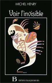 Cover of: Voir l'invisible: sur Kandinsky