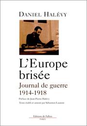 Cover of: L' Europe brisée by Daniel Halévy