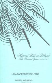 Cover of: Musical life in Poland by Lidia Rappoport-Gelfand
