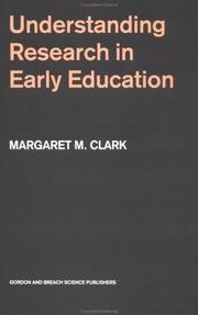 Understanding research in early education by Margaret Macdonald Clark