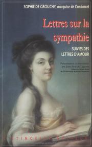 Cover of: Lettres sur la sympathie: suivies des Lettres d'amour