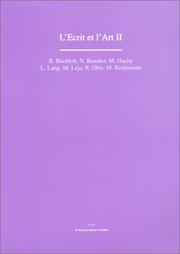 Cover of: L' écrit et l'art II