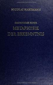 Cover of: Grundzüge einer Metaphysik der Erkenntnis
