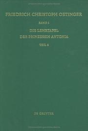 Cover of: Die Lehrtafel der Prinzessin Antonia