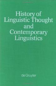 Cover of: History of linguistic thought and contemporary linguistics
