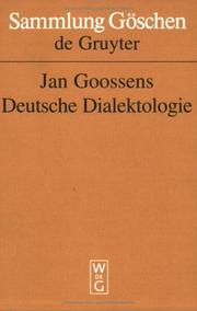 Cover of: Deutsche Dialektologie