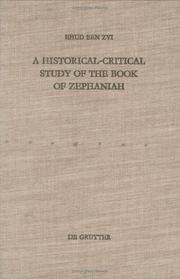 Cover of: A historical-critical study of the book of Zephaniah