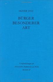 Cover of: Bürger besonderer Art: evangelische Pfarrer in Preussen 1850-1914