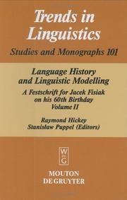 Cover of: Language history and linguistic modelling: a festschrift for Jacek Fisiak on his 60th birthday