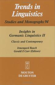 Cover of: Insights in Germanic linguistics