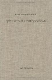 Cover of: Quaestiones theologicae: gesammelte Aufsätze